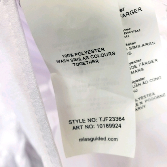 MISSGUIDED Bardot Style Crop Top White Size 2 - Picture 10 of 11